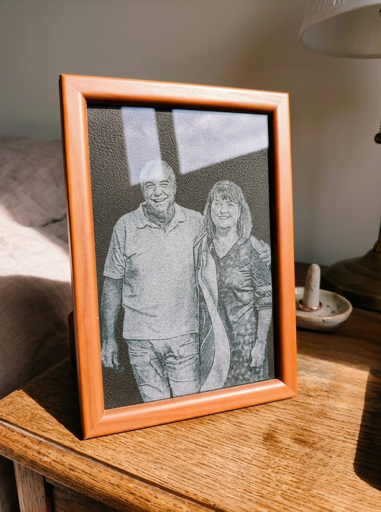 Portrait sur verre